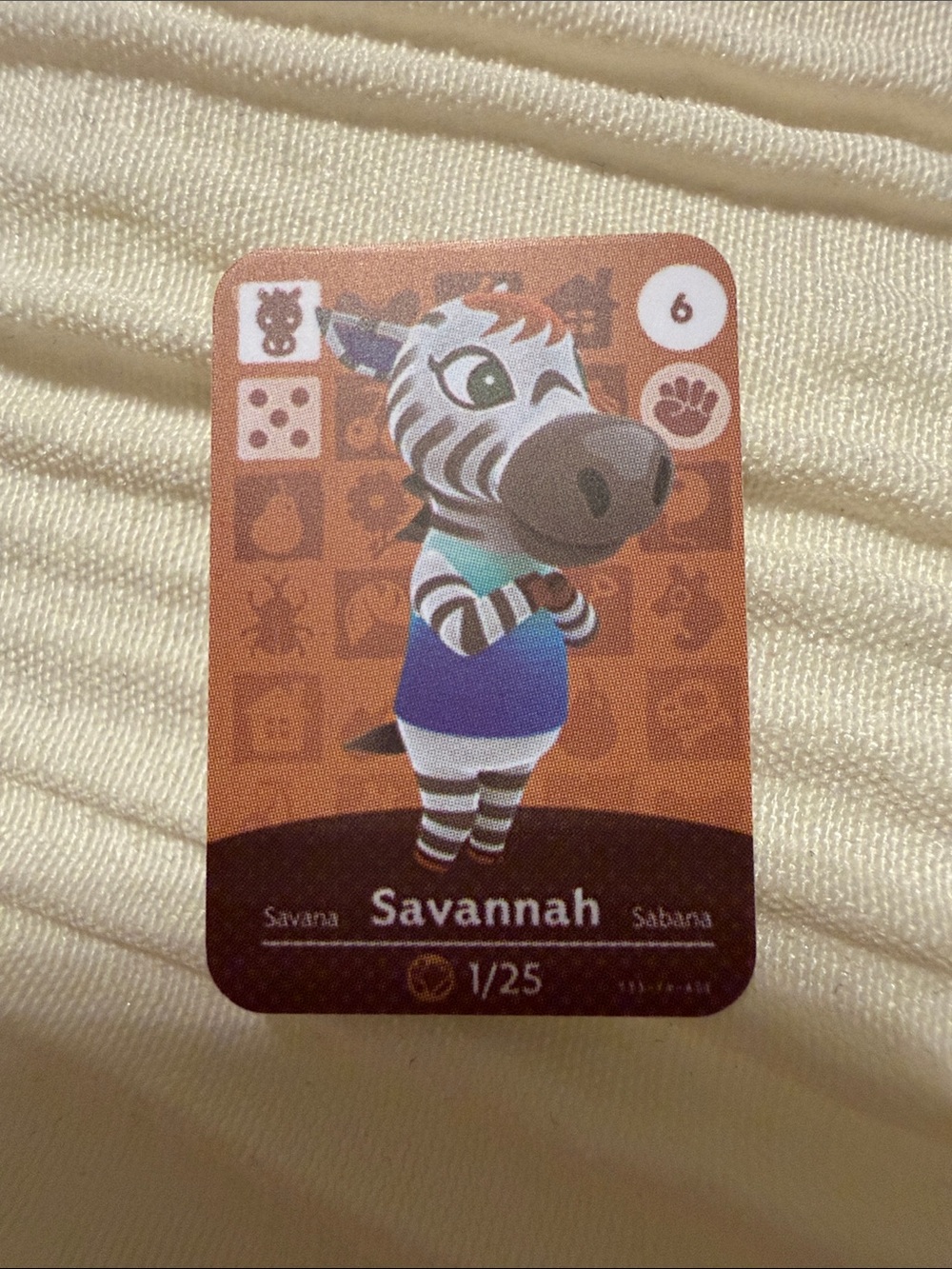 Savannah Animal Crossing Amiibo Card Unofficial Villager NFC